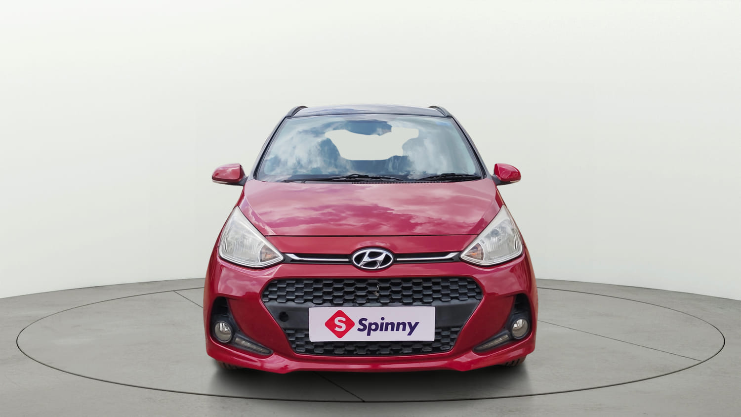 Used 2018 Hyundai Grand i10 Sportz 1.2 Kappa VTVT Dual Tone Petrol Manual exterior FRONT VIEW