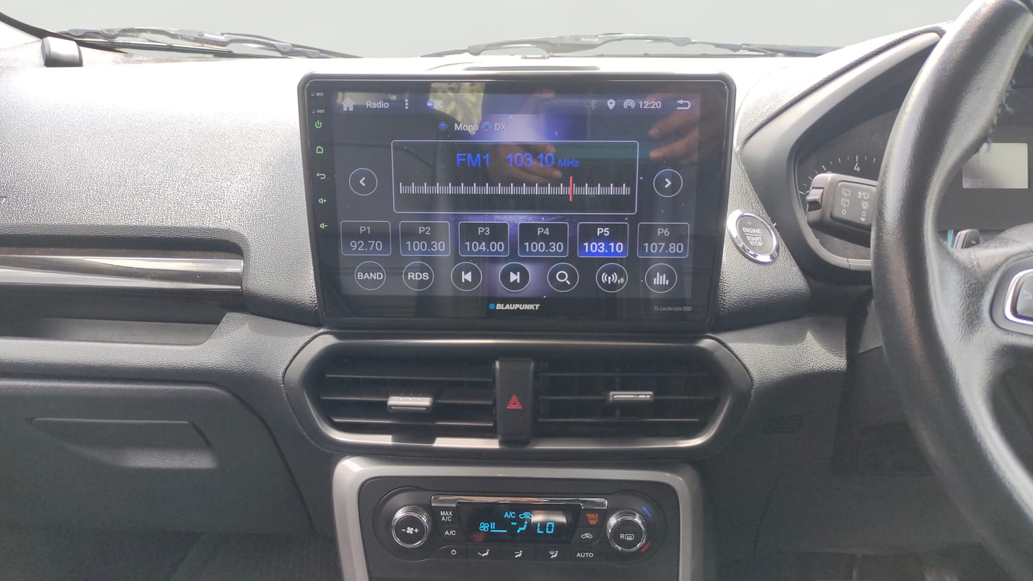 Used 2018 Ford EcoSport Titanium + 1.5L Ti-VCT AT Petrol Automatic interior MUSIC SYSTEM & AC CONTROL VIEW