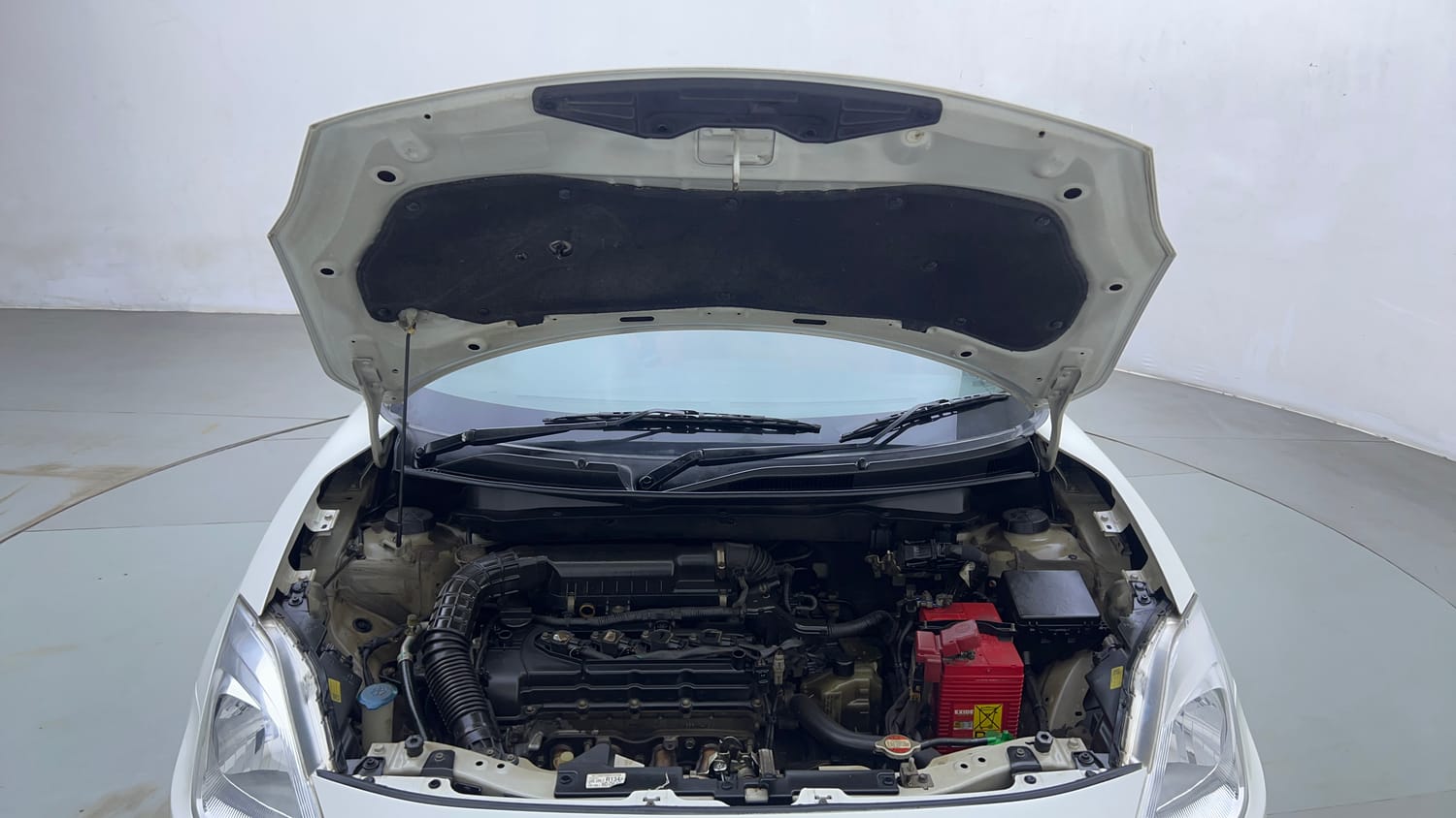 Used 2017 Maruti Suzuki Dzire VXi AMT Petrol Automatic engine ENGINE & BONNET OPEN FRONT VIEW