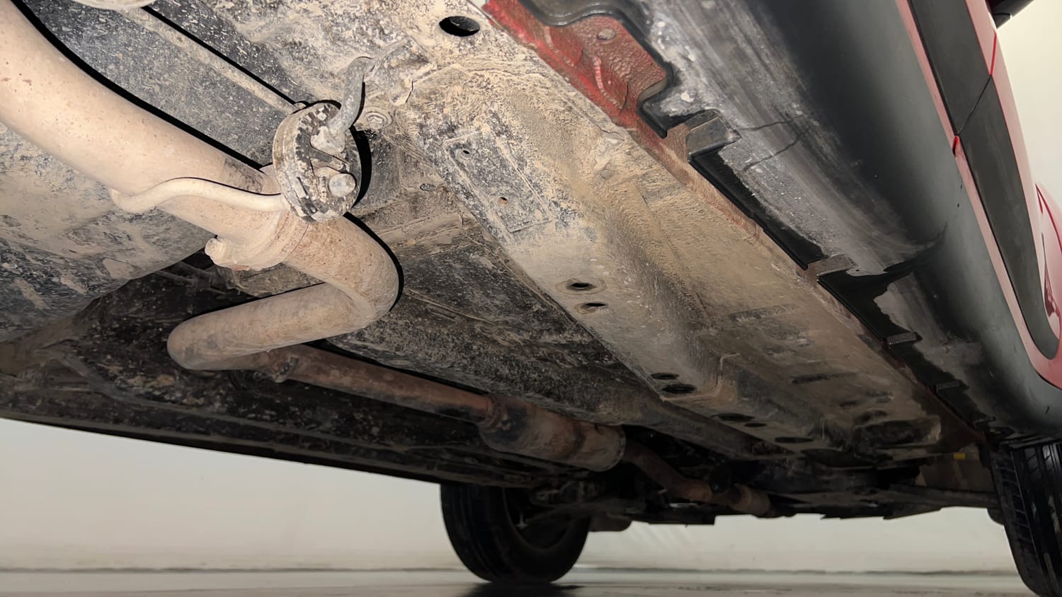 Used 2023 Tata Nexon Fearless Plus S 1.2 Revotron Petrol 7DCA DT Petrol Automatic extra REAR RIGHT UNDERBODY VIEW