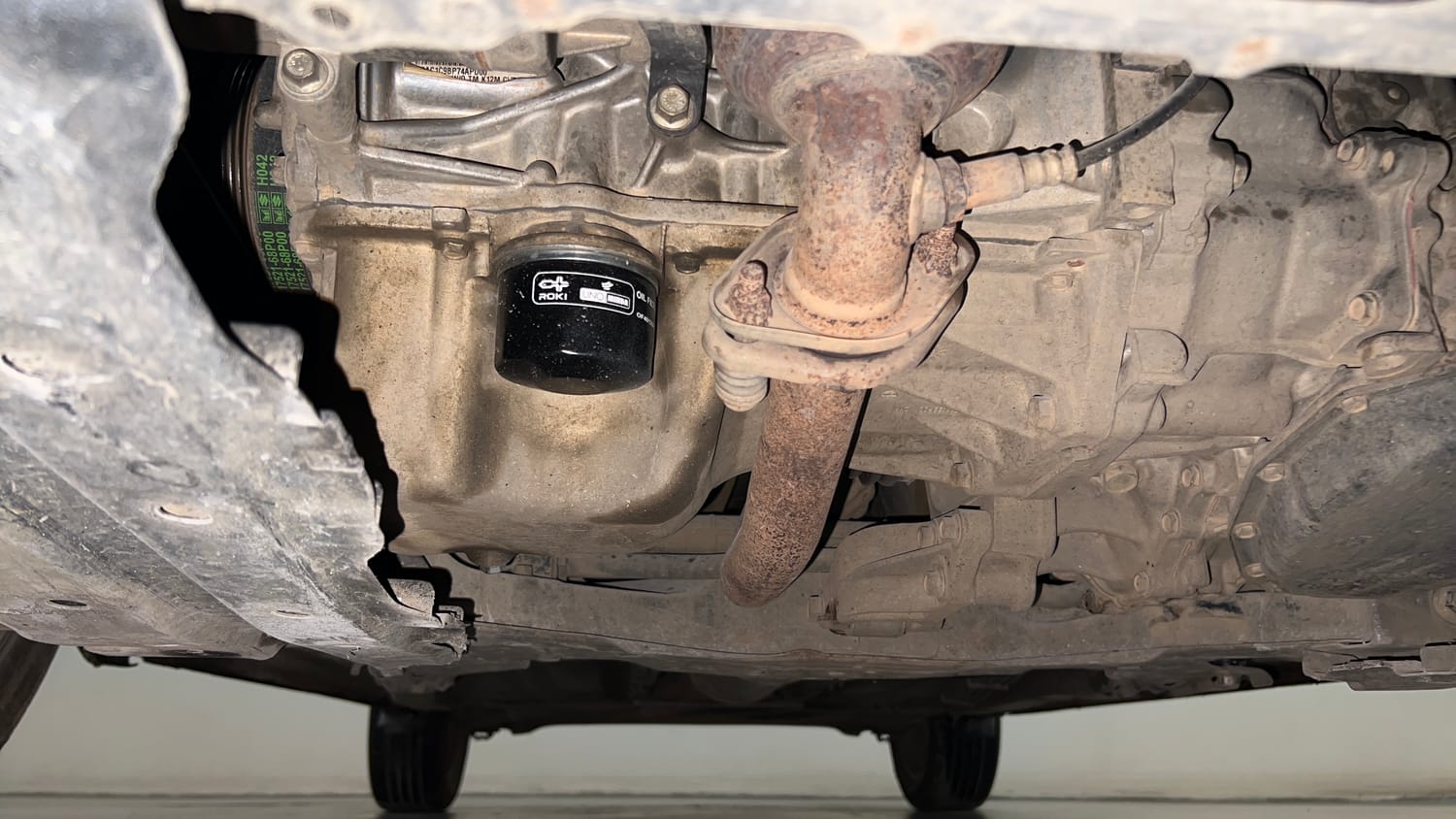 Used 2017 Maruti Suzuki Baleno Zeta 1.2 AT Petrol Automatic extra FRONT LEFT UNDERBODY VIEW