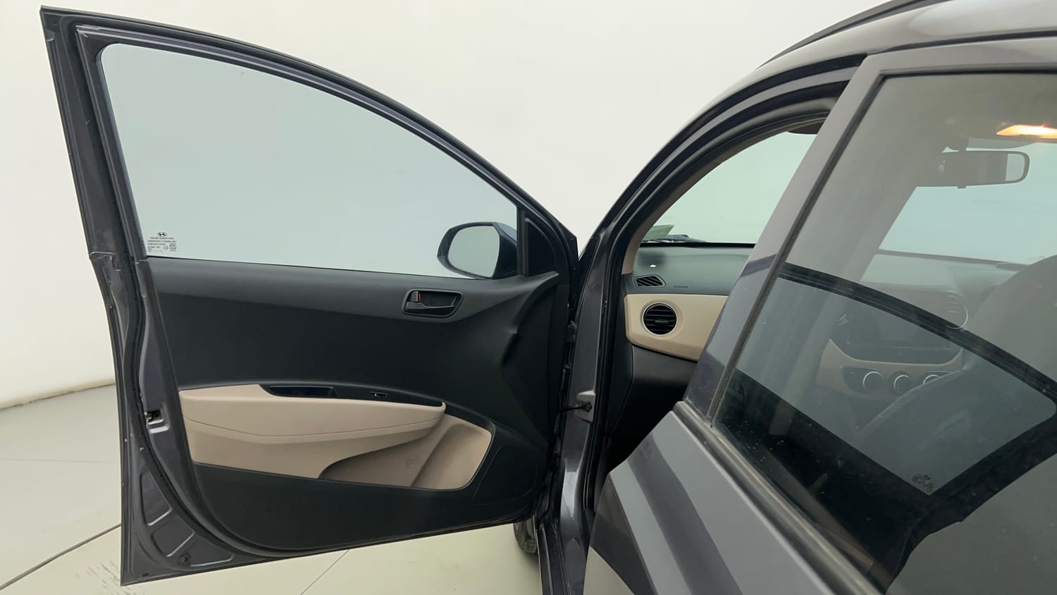 Used 2019 Hyundai Grand i10 Magna 1.2 Kappa VTVT Petrol Manual interior LEFT FRONT DOOR OPEN VIEW