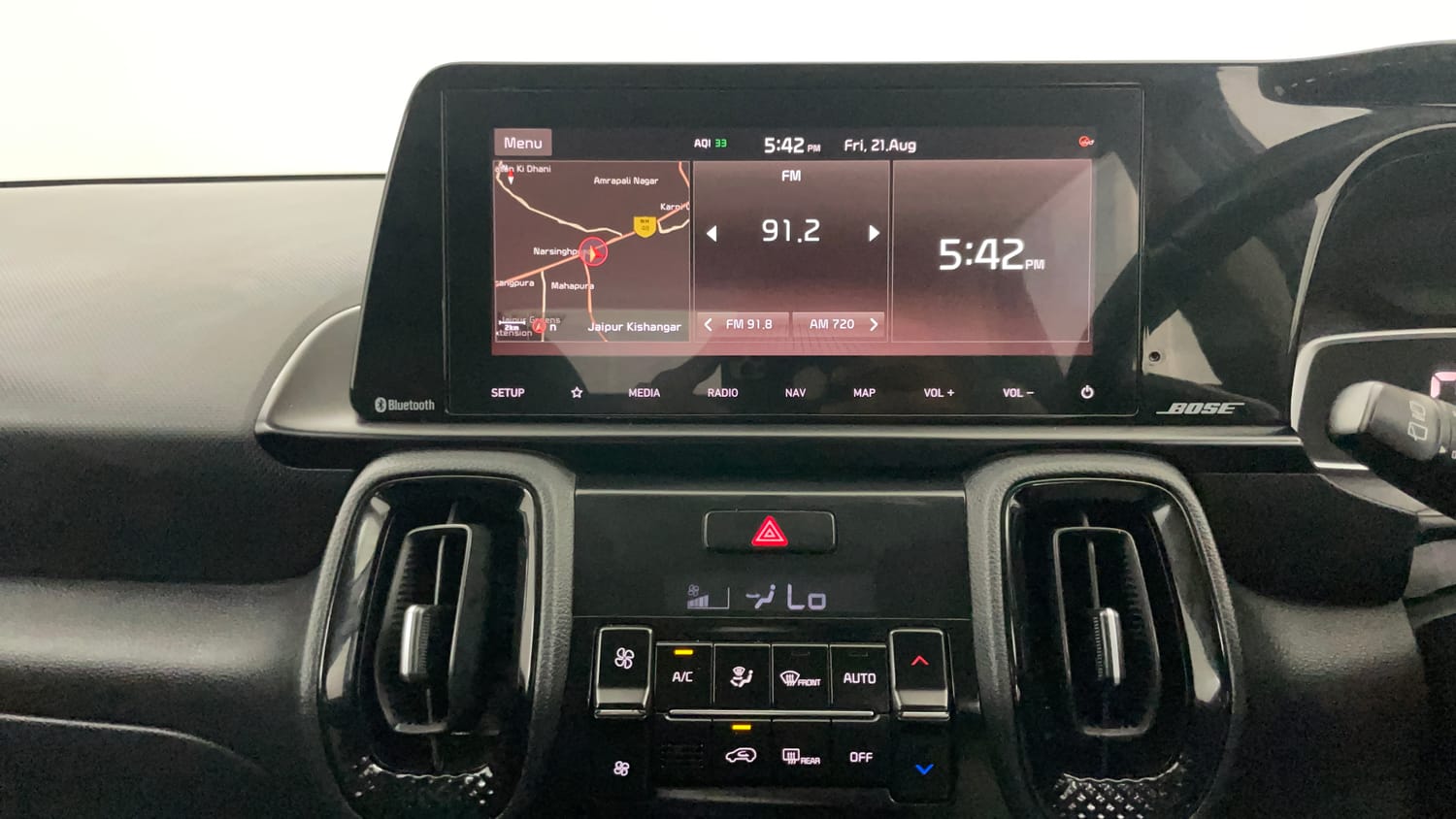 Used 2020 Kia Sonet GTX Plus 1.0 DCT Petrol Automatic interior MUSIC SYSTEM & AC CONTROL VIEW