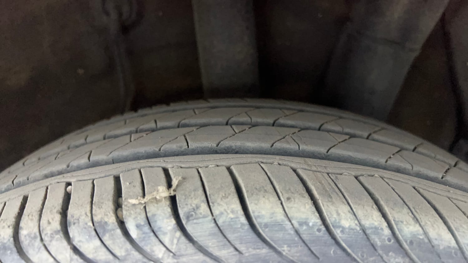 Used 2020 Hyundai Aura SX 1.2 Petrol Petrol Manual tyres LEFT REAR TYRE TREAD VIEW