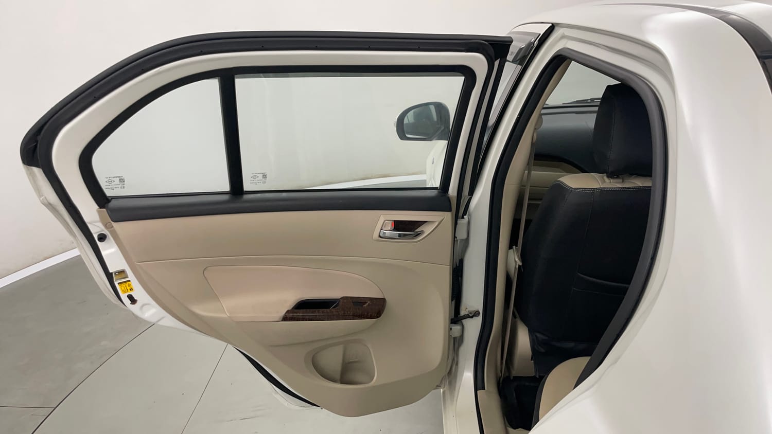 Used 2015 Maruti Suzuki Swift Dzire VXI Petrol Manual interior LEFT REAR DOOR OPEN VIEW