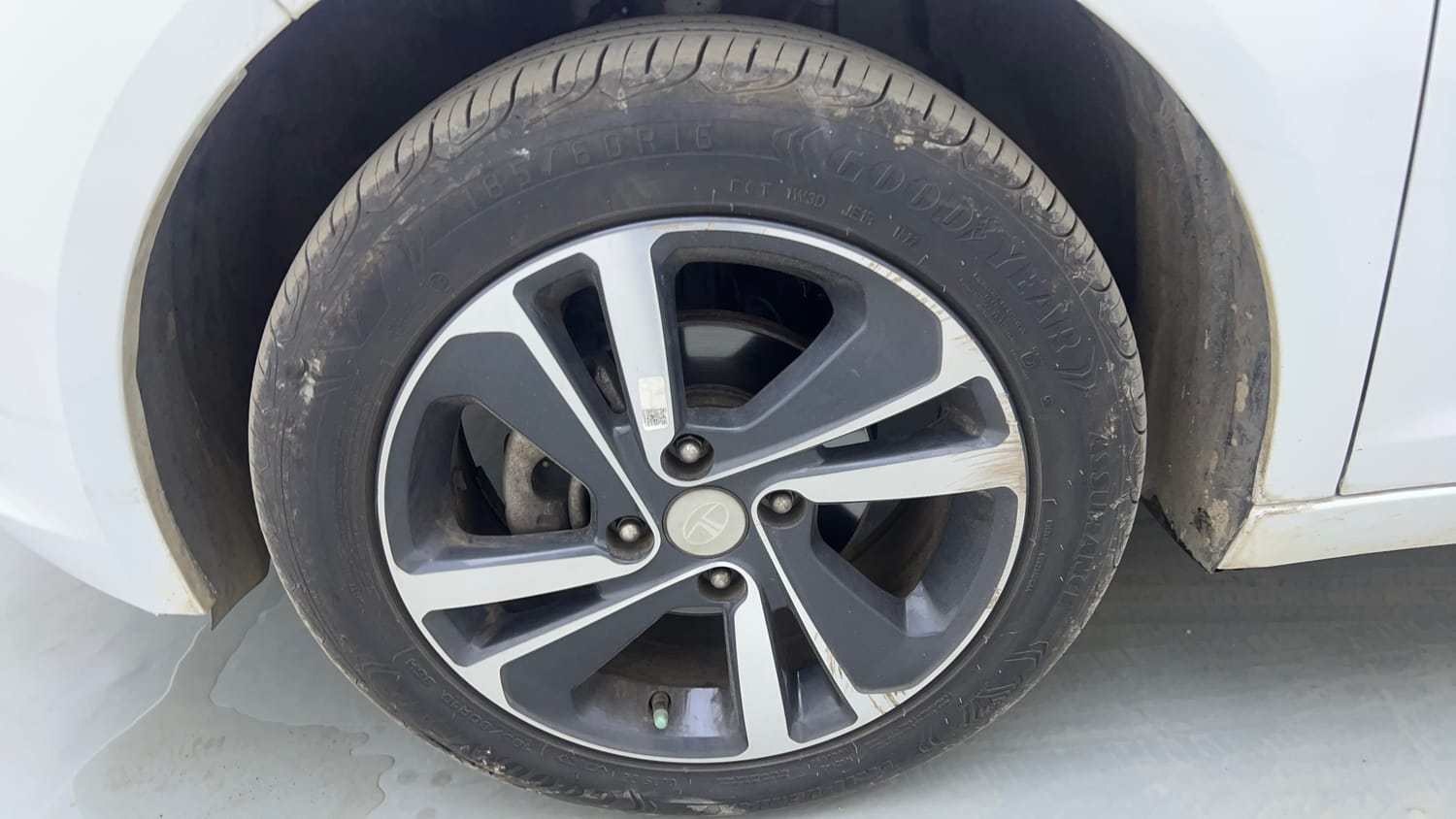 Used 2022 Tata Altroz XZ Plus Diesel Diesel Manual tyres LEFT FRONT TYRE RIM VIEW