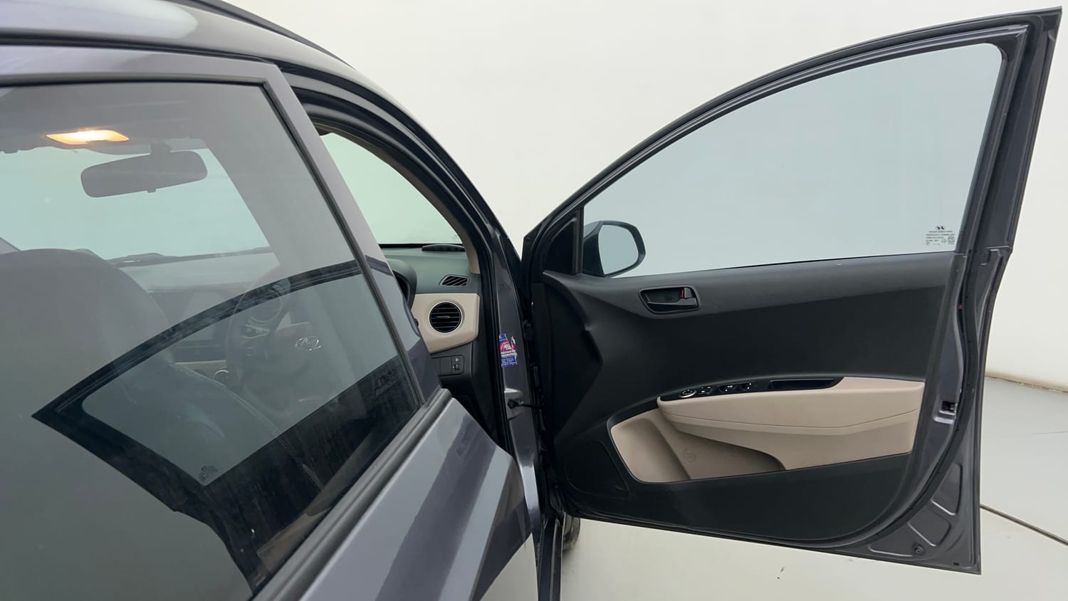Used 2019 Hyundai Grand i10 Magna 1.2 Kappa VTVT Petrol Manual interior RIGHT FRONT DOOR OPEN VIEW