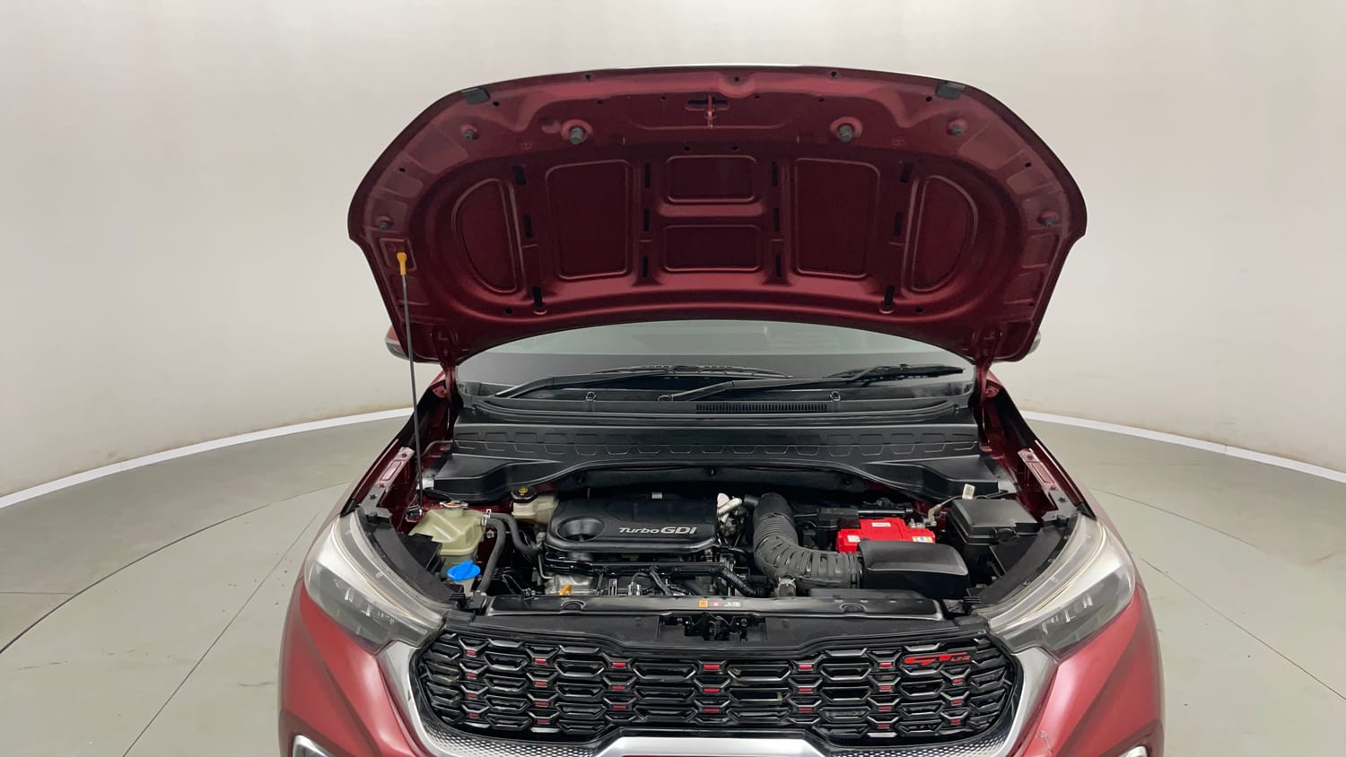 Used 2020 Kia Sonet GTX Plus 1.0 DCT Petrol Automatic engine ENGINE & BONNET OPEN FRONT VIEW