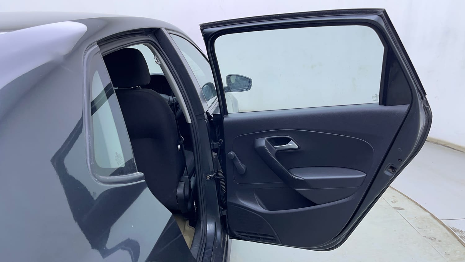 Used 2015 Volkswagen Polo Trendline 1.2L (P) Petrol Manual interior RIGHT REAR DOOR OPEN VIEW