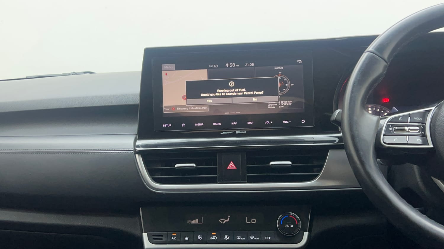 Used 2022 Kia Seltos X Line 1.5 Diesel AT Diesel Automatic interior MUSIC SYSTEM & AC CONTROL VIEW