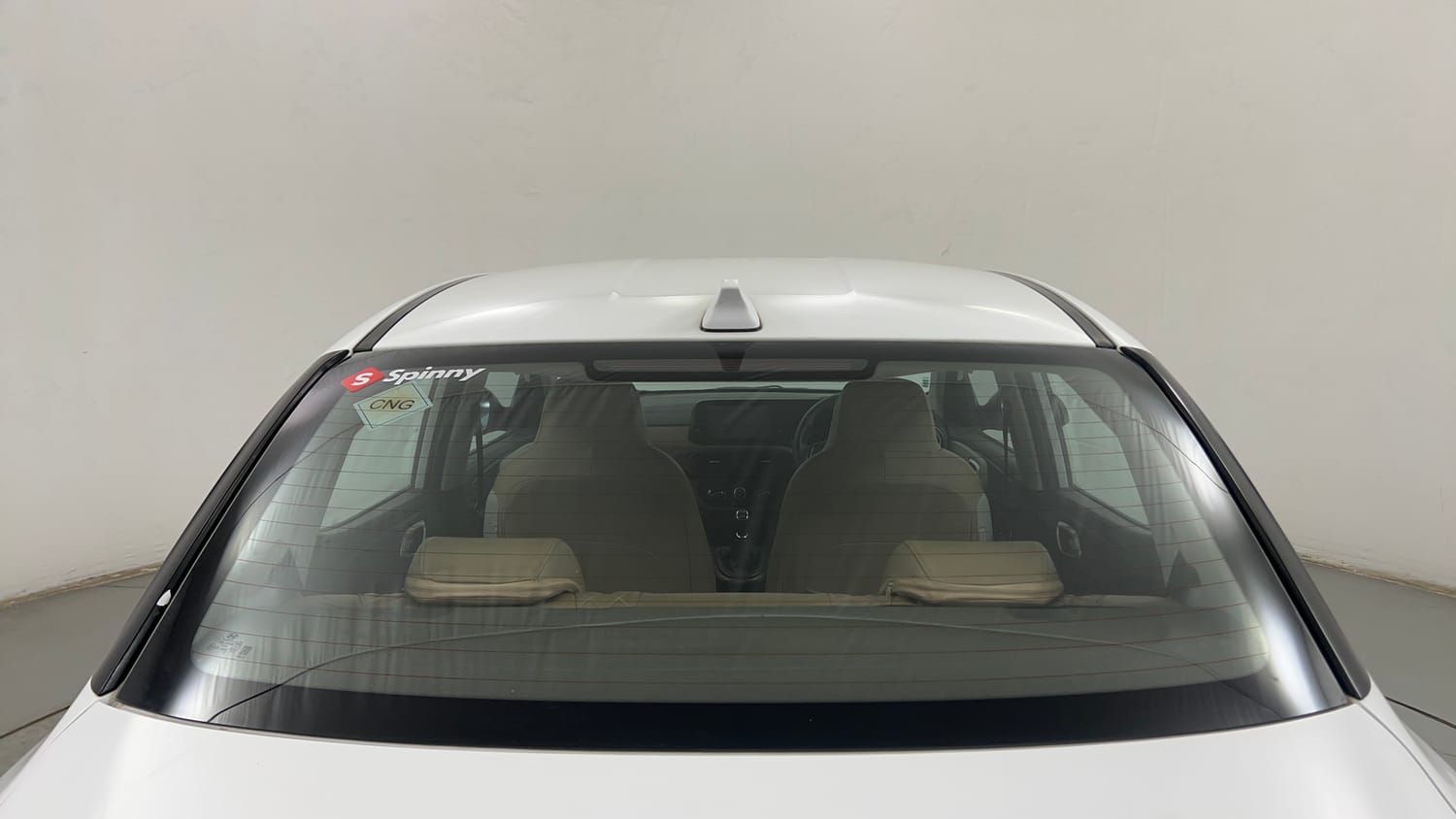 Used 2023 Hyundai Aura SX 1.2 CNG Cng Manual exterior BACK WINDSHIELD VIEW