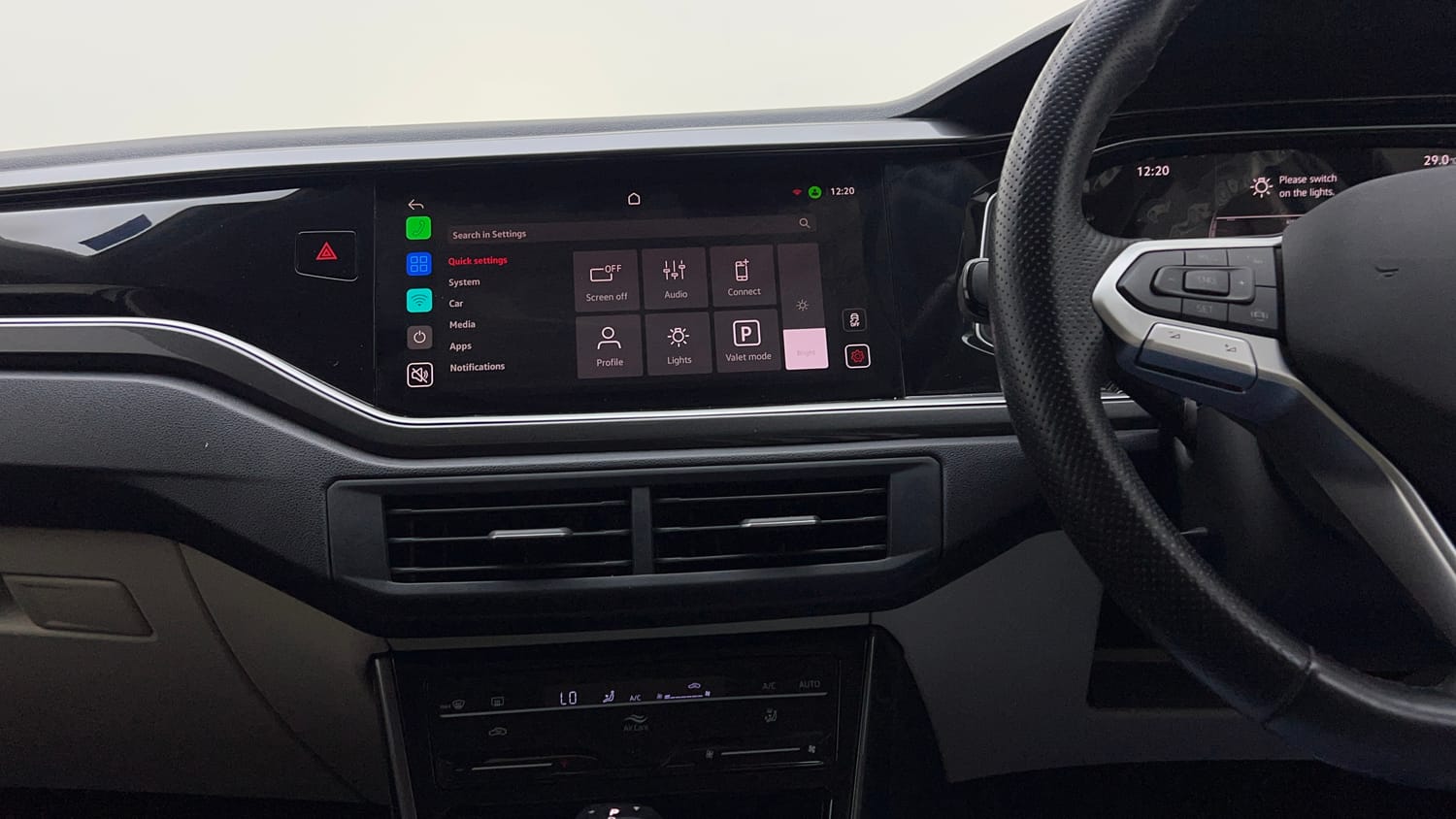 Used 2023 Volkswagen Virtus GT Plus 1.5 TSI EVO DSG Petrol Automatic interior MUSIC SYSTEM & AC CONTROL VIEW