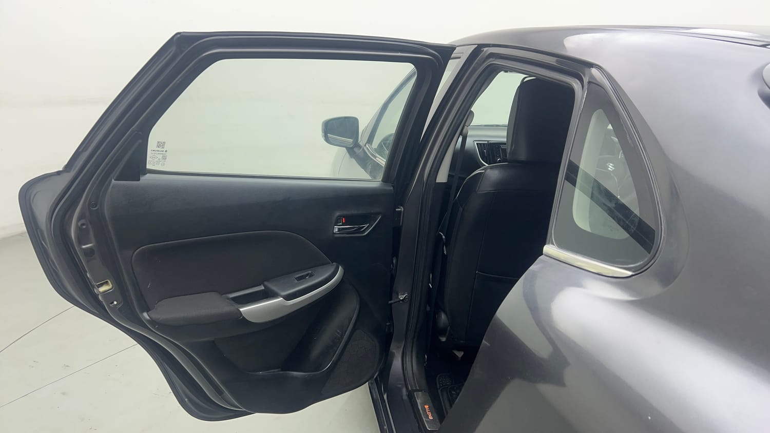 Used 2017 Maruti Suzuki Baleno Delta 1.2 Petrol Manual interior LEFT REAR DOOR OPEN VIEW