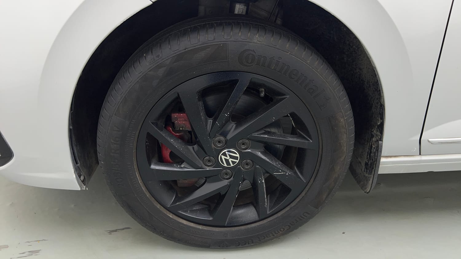 Used 2023 Volkswagen Virtus GT Plus 1.5 TSI EVO DSG Petrol Automatic tyres LEFT FRONT TYRE RIM VIEW