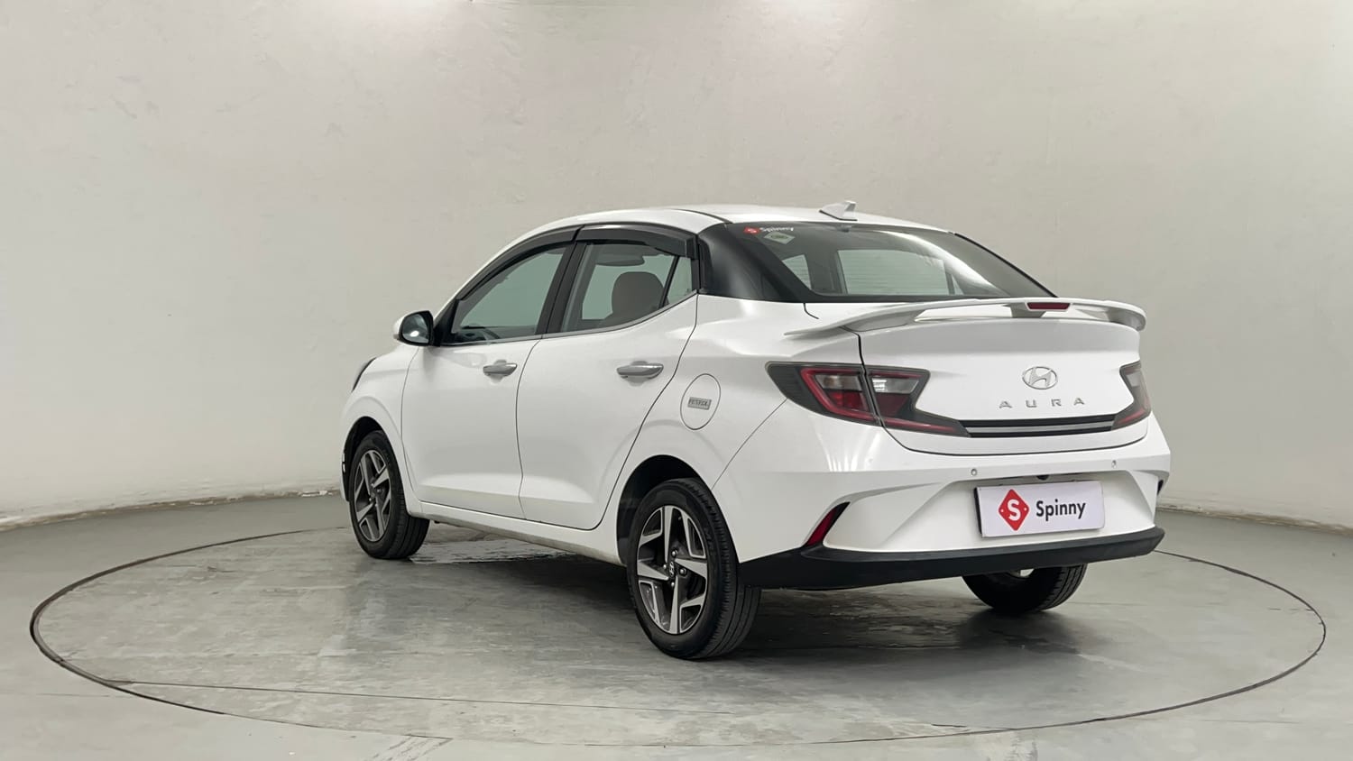 Used 2023 Hyundai Aura SX 1.2 CNG Cng Manual exterior LEFT REAR CORNER VIEW