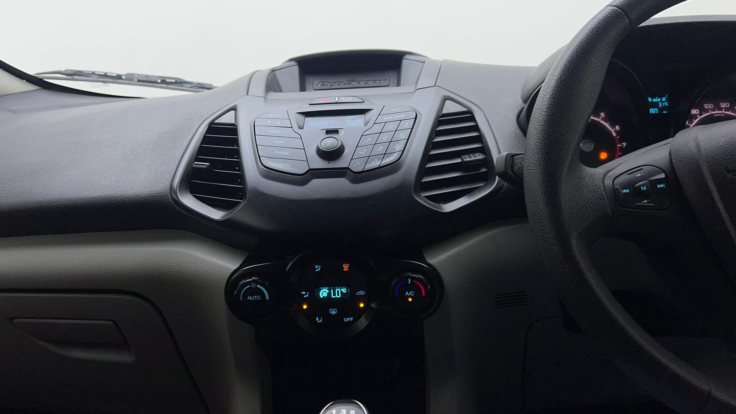 Used 2017 Ford EcoSport Trend+ 1.0L EcoBoost Petrol Manual interior MUSIC SYSTEM & AC CONTROL VIEW