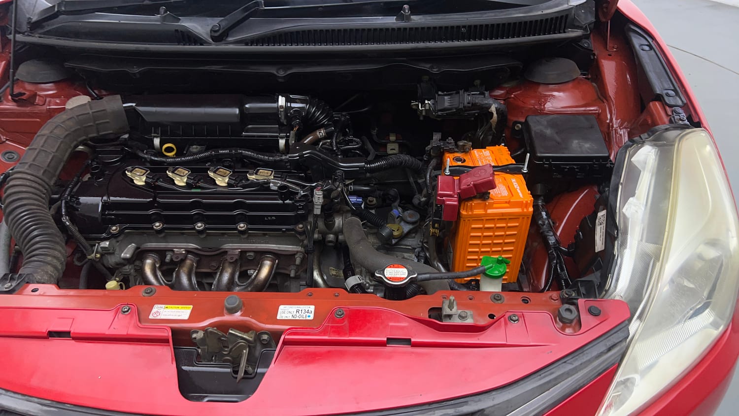 Used 2015 Maruti Suzuki Baleno Delta 1.2 Petrol Manual engine ENGINE LEFT SIDE VIEW