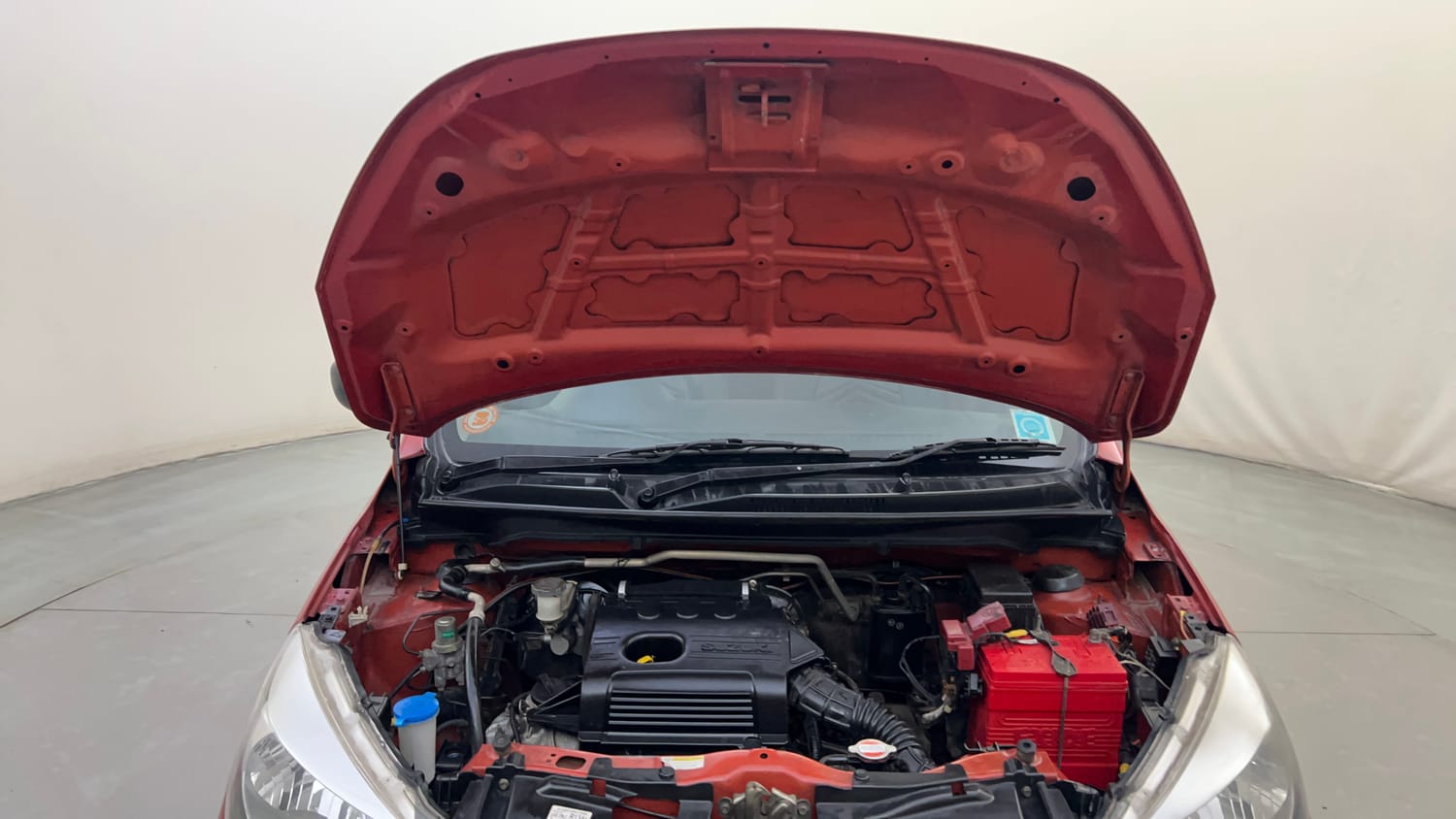 Used 2015 Maruti Suzuki Celerio VXi AMT Petrol Automatic engine ENGINE & BONNET OPEN FRONT VIEW