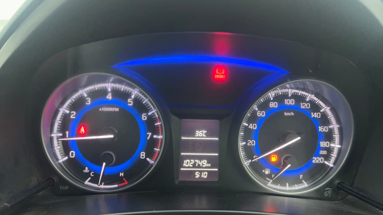 Used 2017 Maruti Suzuki Baleno Delta 1.2 Petrol Manual interior CLUSTERMETER VIEW