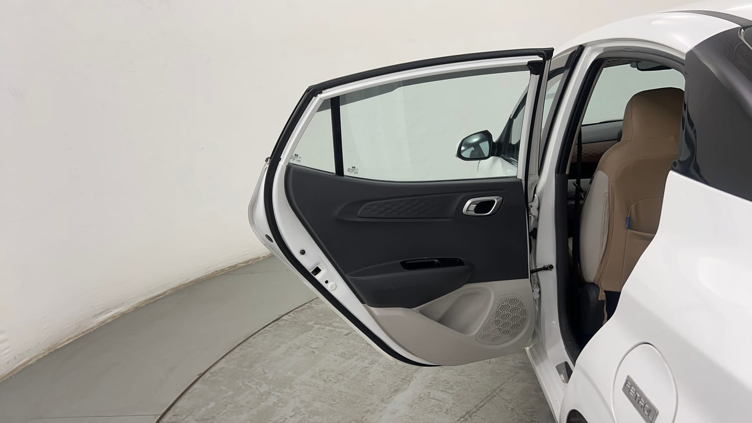 Used 2023 Hyundai Aura SX 1.2 CNG Cng Manual interior LEFT REAR DOOR OPEN VIEW