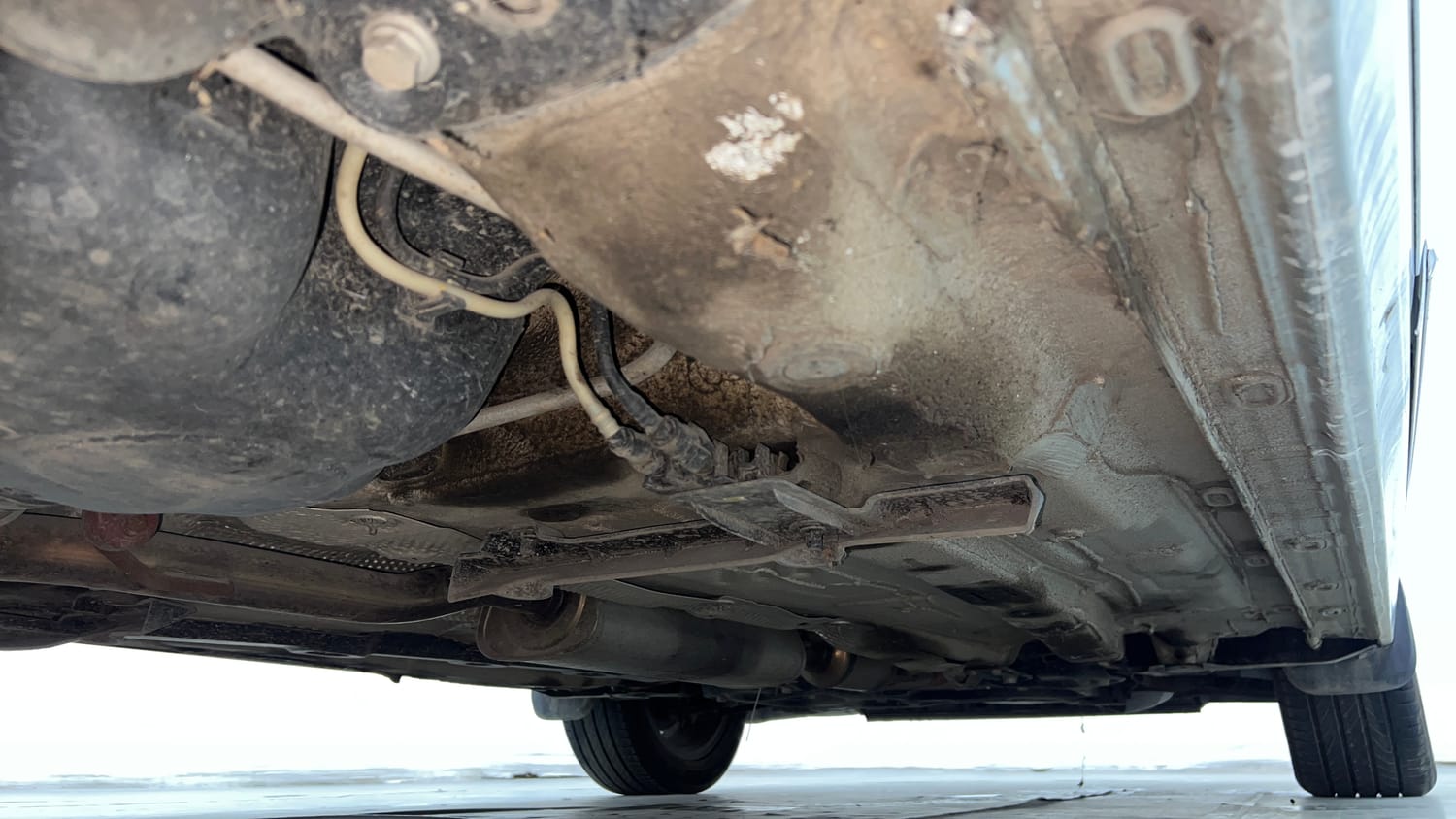 Used 2023 Volkswagen Virtus GT Plus 1.5 TSI EVO DSG Petrol Automatic extra REAR RIGHT UNDERBODY VIEW