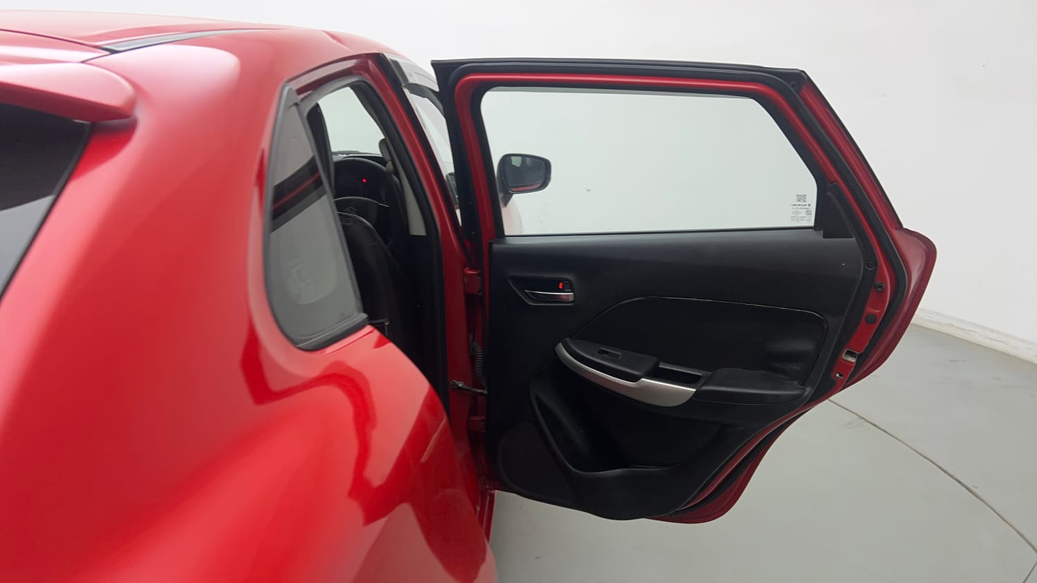 Used 2015 Maruti Suzuki Baleno Delta 1.2 Petrol Manual interior RIGHT REAR DOOR OPEN VIEW