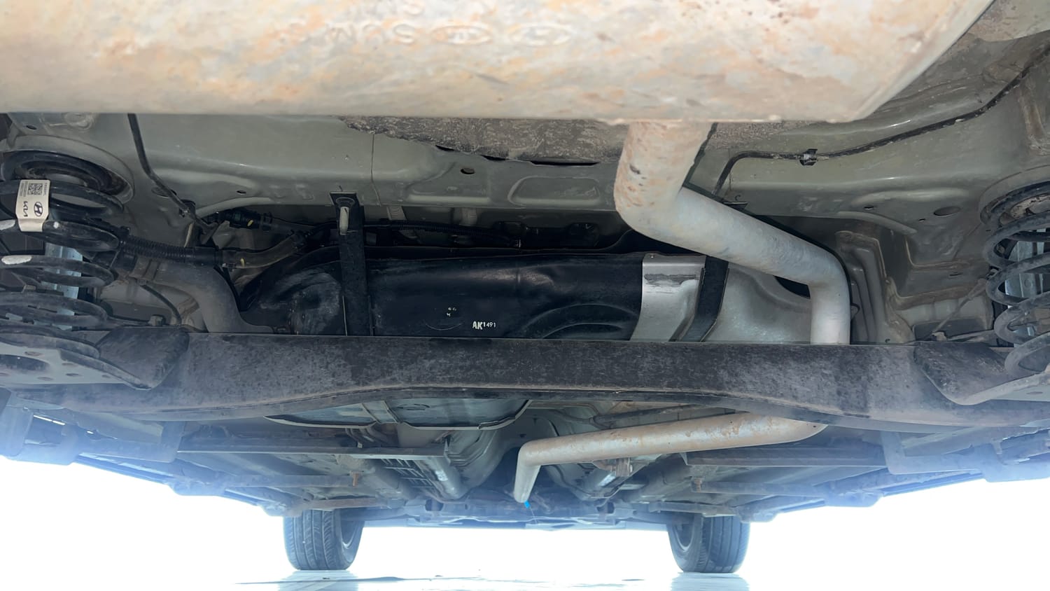 Used 2022 Kia Seltos X Line 1.5 Diesel AT Diesel Automatic extra REAR UNDERBODY VIEW (TAKEN FROM REAR)