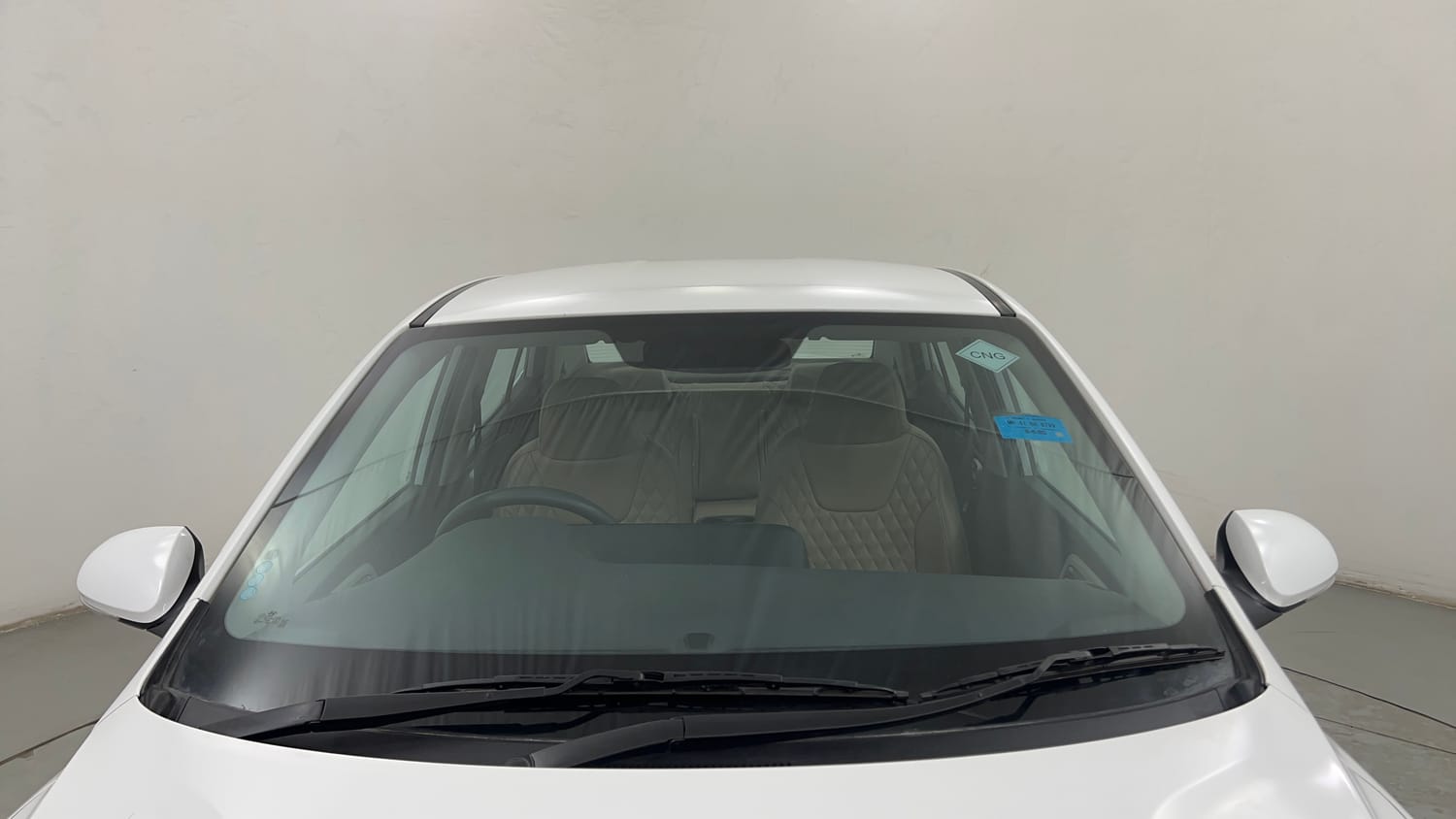 Used 2023 Hyundai Aura SX 1.2 CNG Cng Manual exterior FRONT WINDSHIELD VIEW