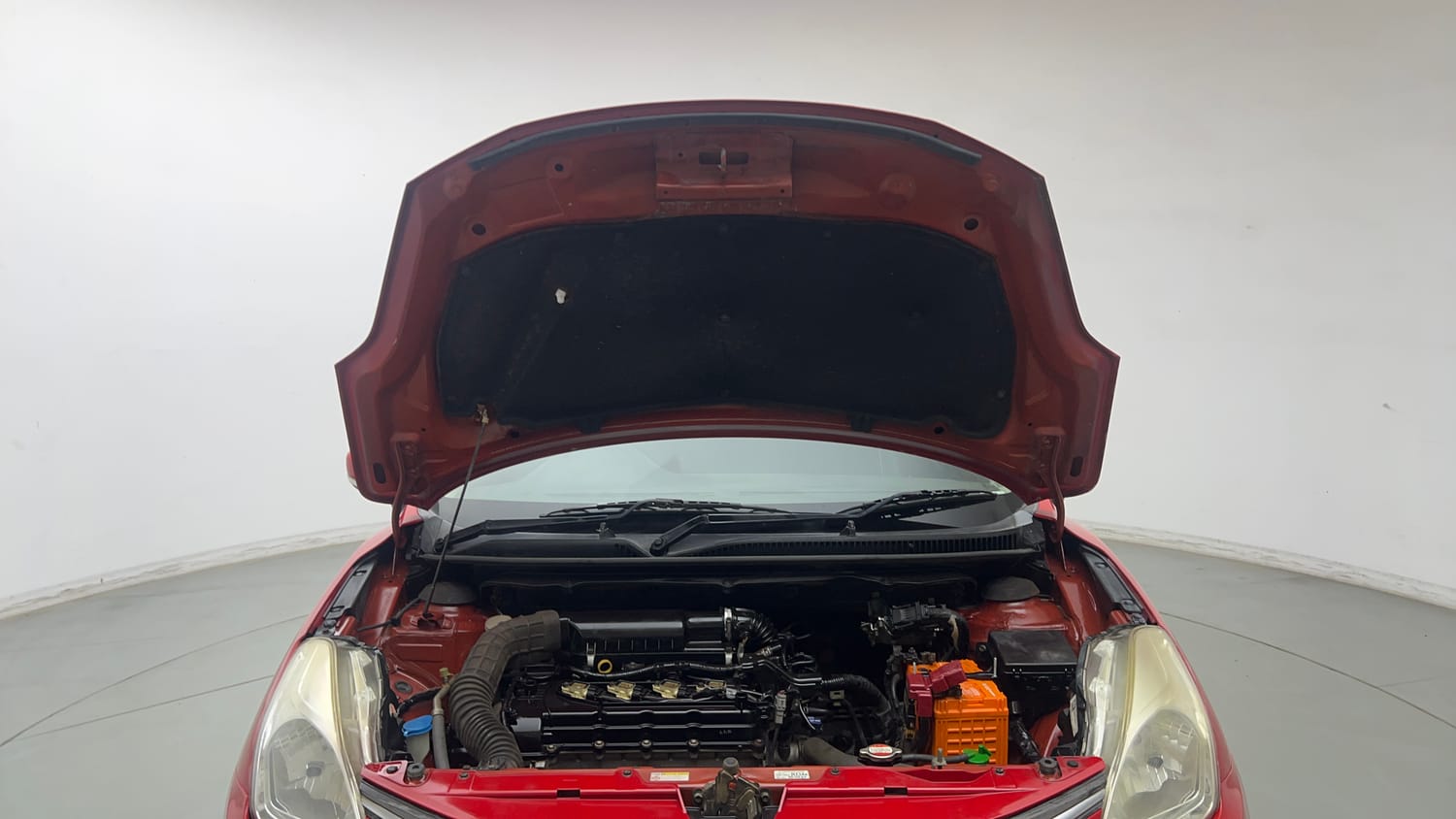 Used 2015 Maruti Suzuki Baleno Delta 1.2 Petrol Manual engine ENGINE & BONNET OPEN FRONT VIEW