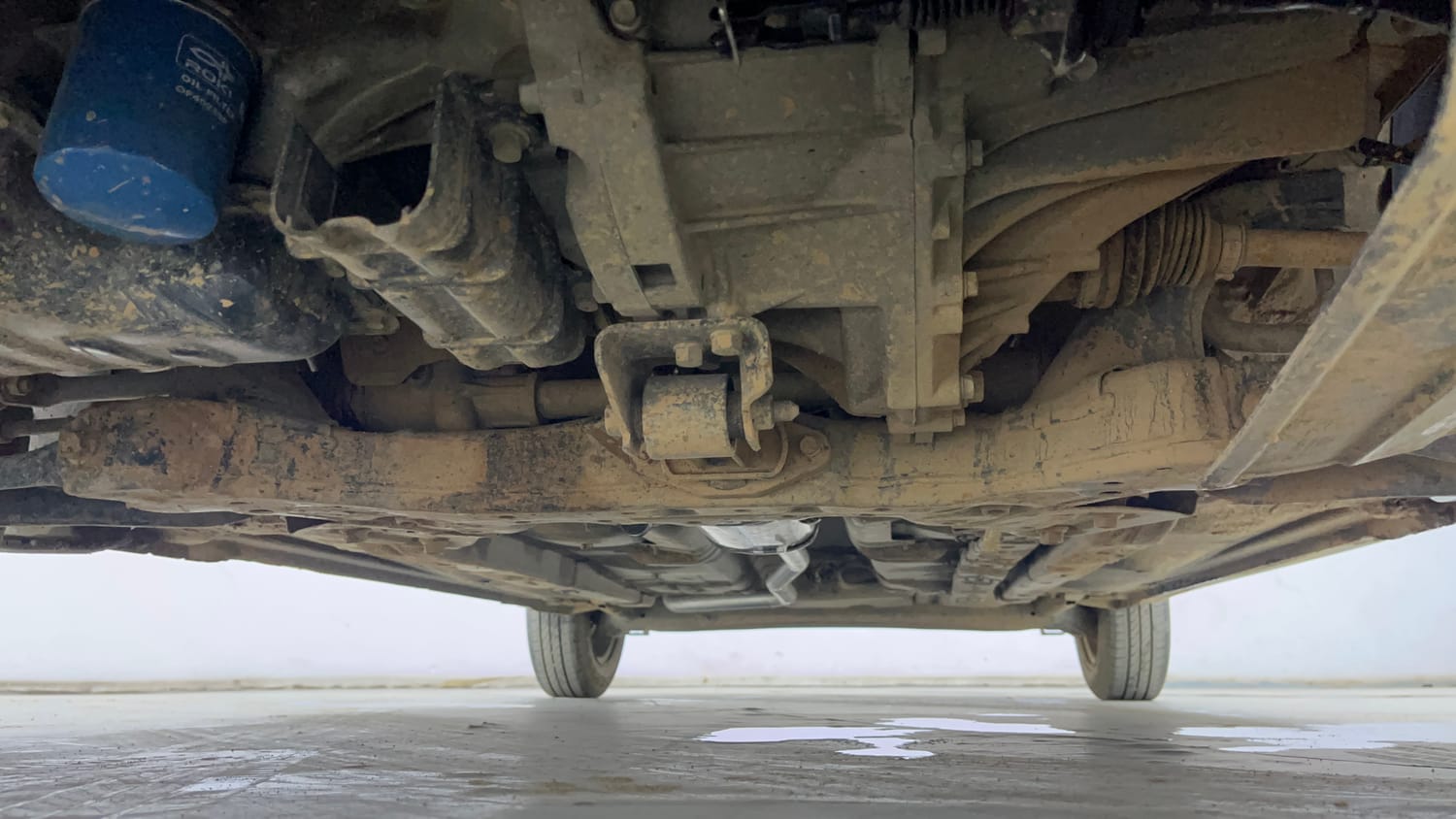 Used 2019 Hyundai Grand i10 Sportz 1.2 Kappa VTVT Petrol Manual extra FRONT LEFT UNDERBODY VIEW