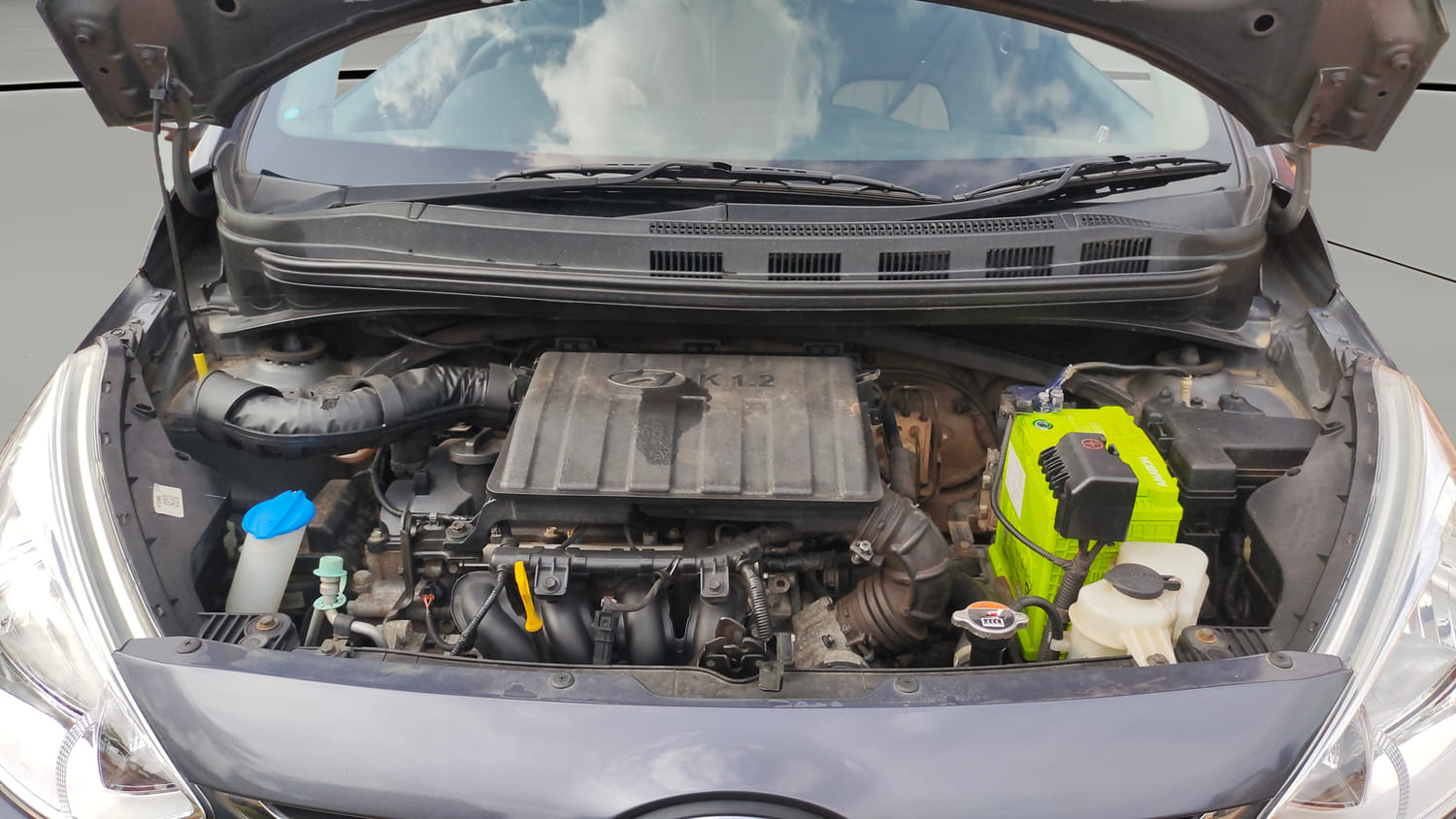Used 2018 Hyundai Grand i10 Sportz 1.2 Kappa VTVT Petrol Manual engine ENGINE & BONNET OPEN FRONT VIEW