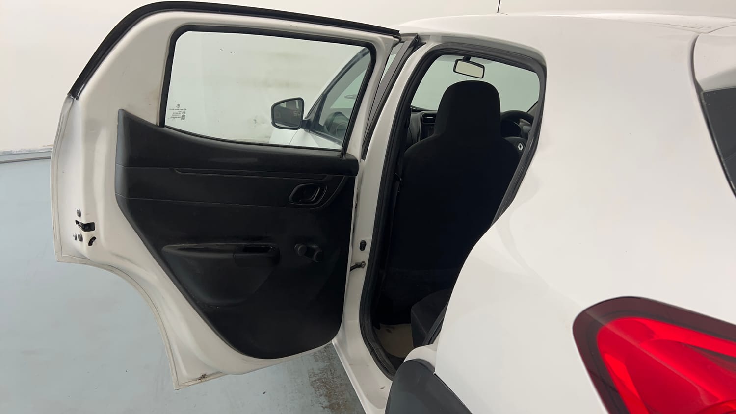 Used 2017 renault Kwid 1.0 RXT Anniversary Edition Petrol Manual interior LEFT REAR DOOR OPEN VIEW