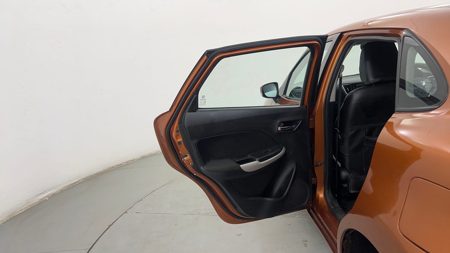 Used 2018 Maruti Suzuki Baleno Delta 1.2 Petrol Manual interior LEFT REAR DOOR OPEN VIEW