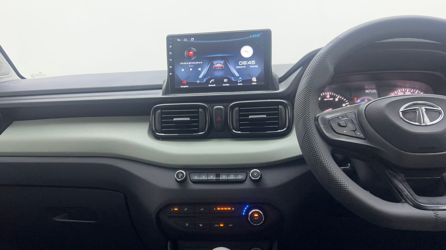 Used 2023 Tata Punch Adventure AMT Petrol Automatic interior MUSIC SYSTEM & AC CONTROL VIEW