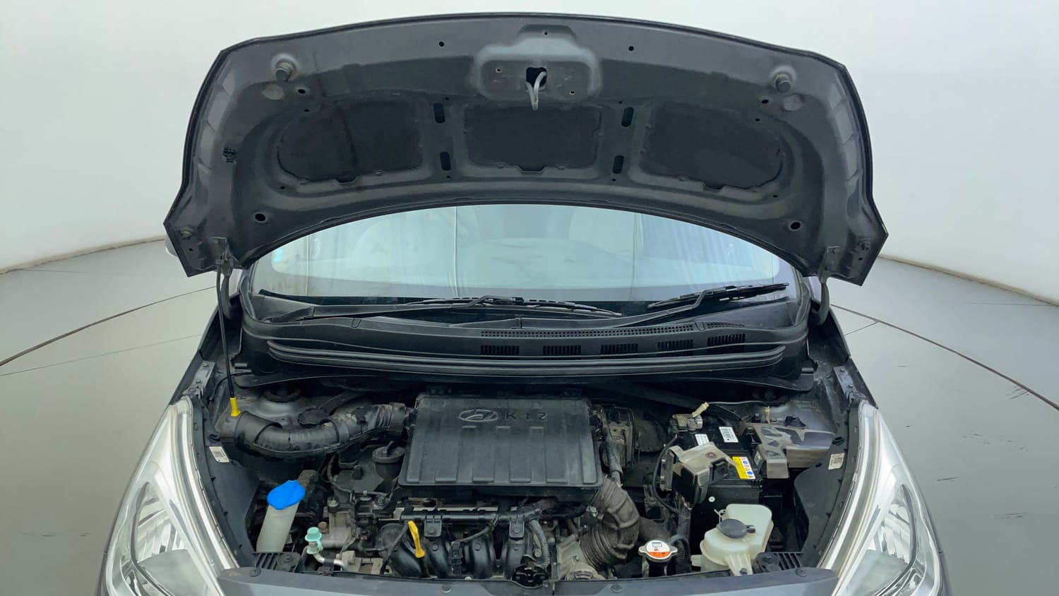 Used 2019 Hyundai Grand i10 Sportz 1.2 Kappa VTVT Petrol Manual engine ENGINE & BONNET OPEN FRONT VIEW