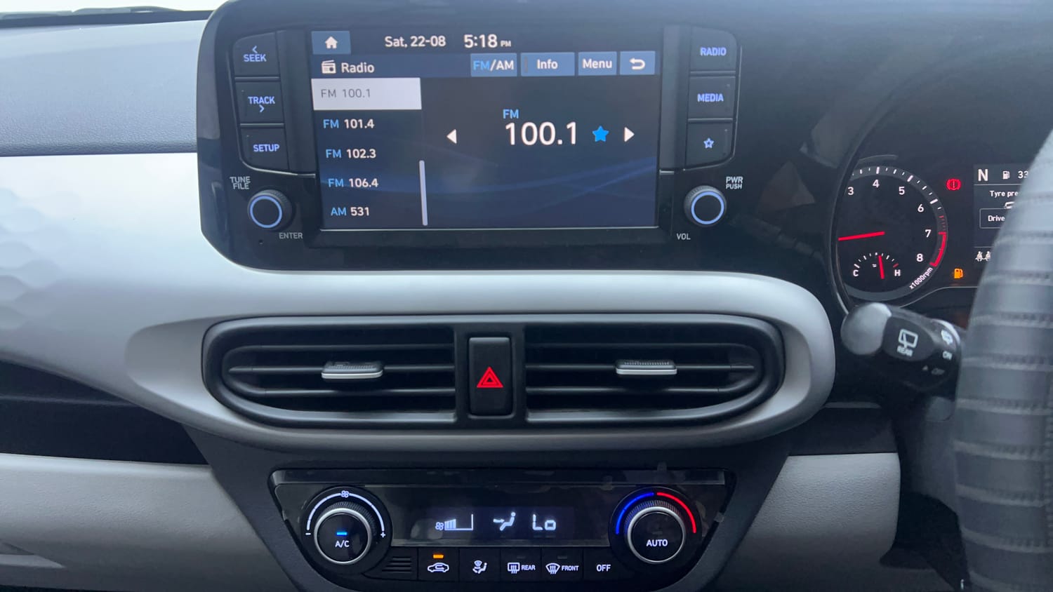 Used 2026 Hyundai Grand i10 Nios Asta 1.2 Kappa AMT Petrol Automatic interior MUSIC SYSTEM & AC CONTROL VIEW