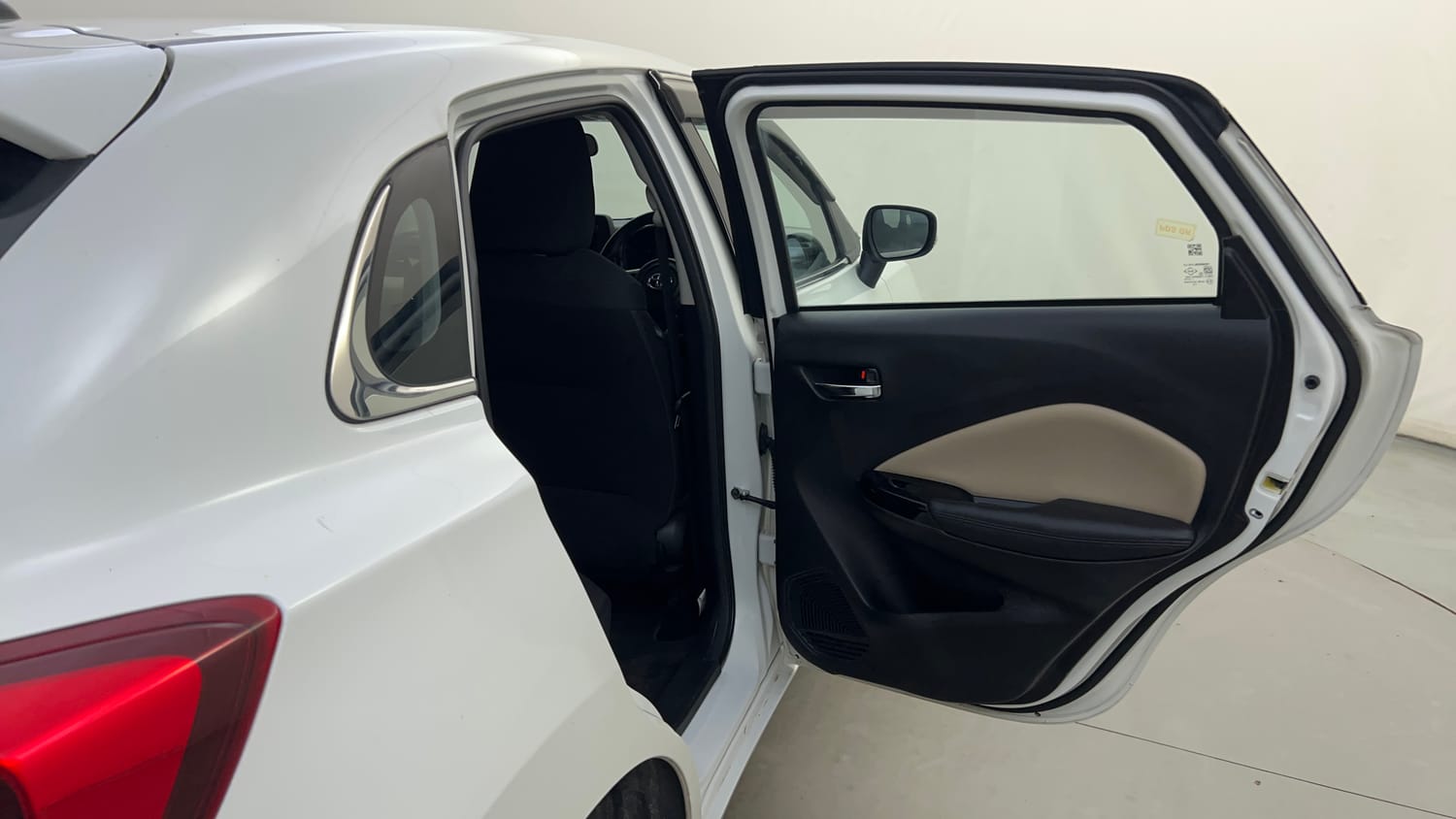 Used 2024 Toyota Glanza G Petrol Manual interior RIGHT REAR DOOR OPEN VIEW