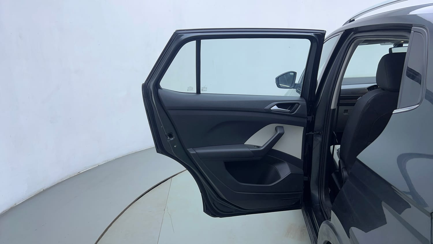 Used 2022 Volkswagen Taigun Topline 1.0 TSI AT Petrol Automatic interior LEFT REAR DOOR OPEN VIEW