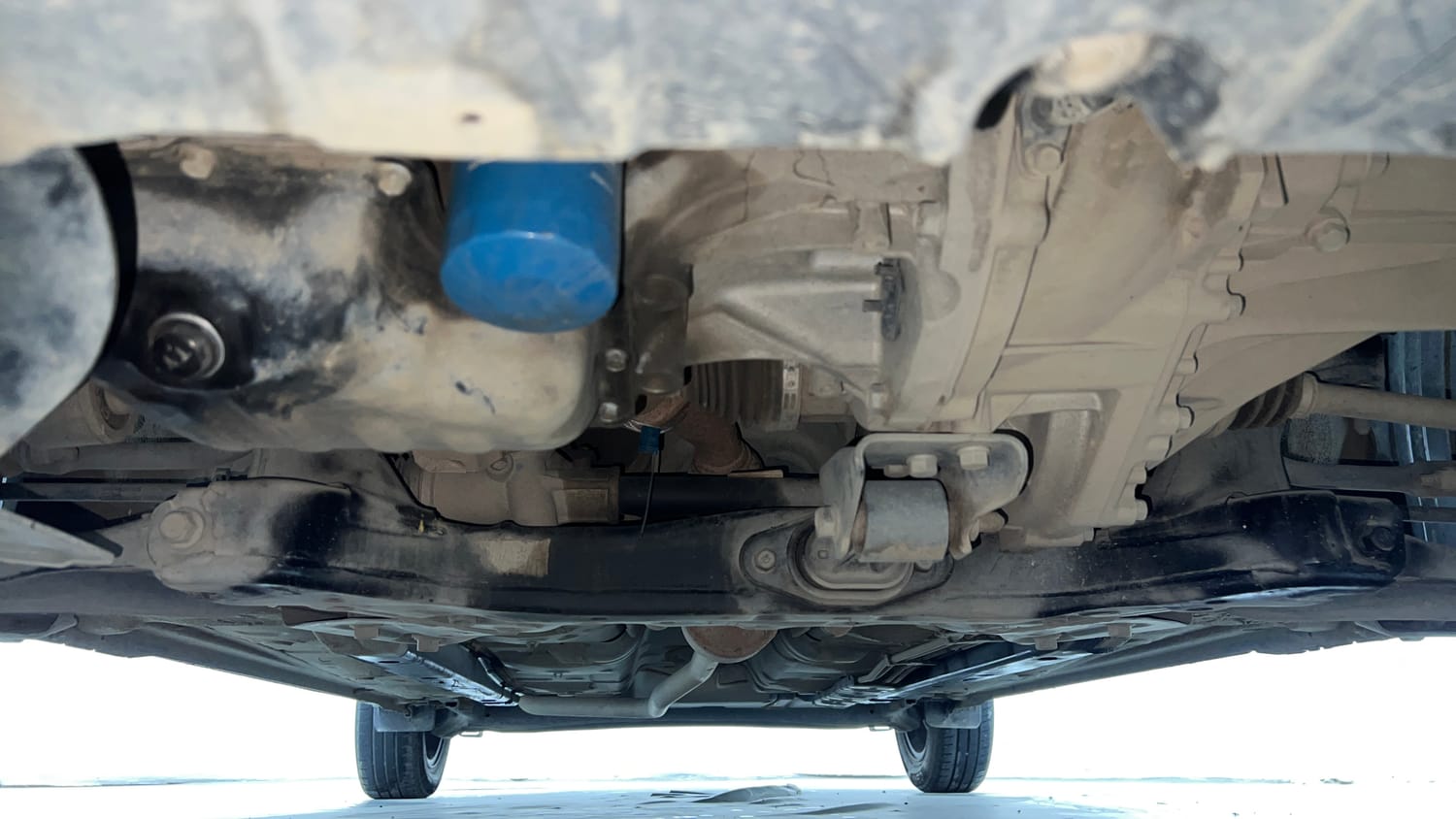 Used 2021 Hyundai Grand i10 Nios Sportz 1.2 Kappa VTVT Petrol Manual extra FRONT LEFT UNDERBODY VIEW