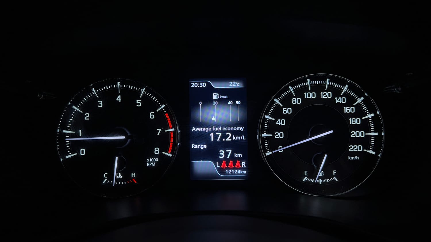 Used 2024 Toyota Glanza G Petrol Manual interior CLUSTERMETER VIEW