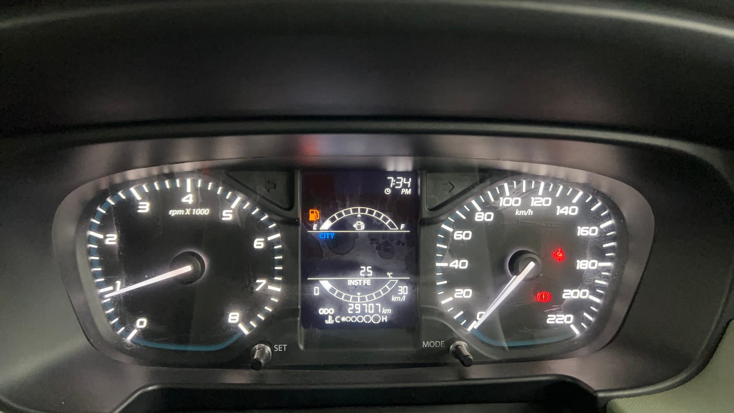 Used 2022 Tata Punch Adventure Rhythm Pack MT Petrol Manual interior CLUSTERMETER VIEW