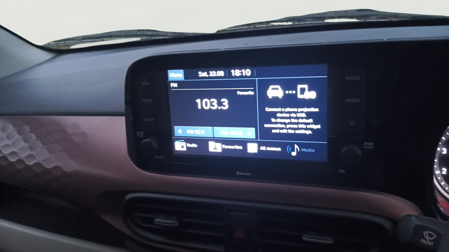 Used 2020 Hyundai Aura SX 1.2 Petrol Petrol Manual interior MUSIC SYSTEM & AC CONTROL VIEW