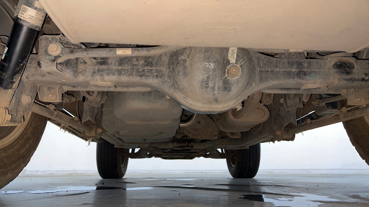 Used 2025 Mahindra Thar LX Hard Top Petrol MT 4WD Petrol Manual extra REAR UNDERBODY VIEW (TAKEN FROM REAR)