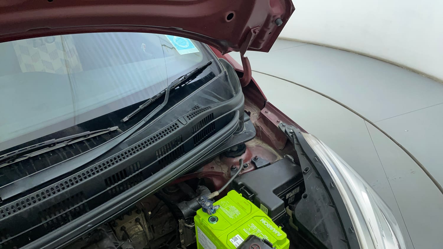 Used 2016 Hyundai Grand i10 Asta 1.2 Kappa VTVT Petrol Manual engine ENGINE LEFT SIDE HINGE & APRON VIEW