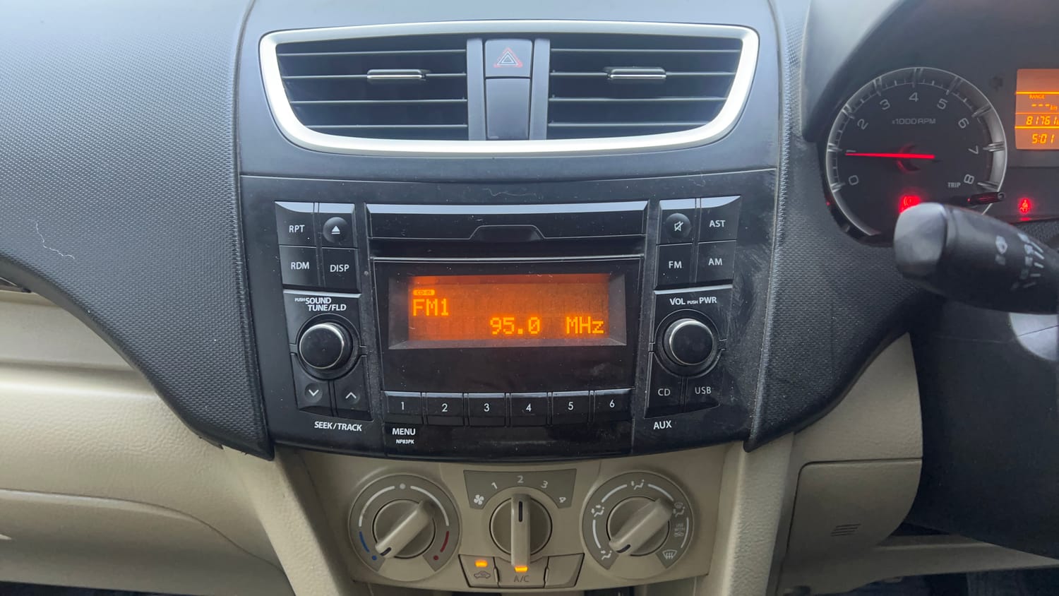 Used 2015 Maruti Suzuki Swift Dzire VXI Petrol Manual interior MUSIC SYSTEM & AC CONTROL VIEW