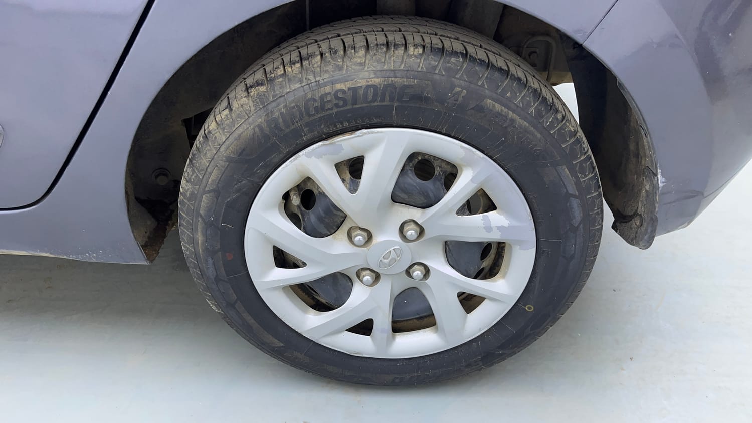 Used 2019 Hyundai Grand i10 Sportz 1.2 Kappa VTVT Petrol Manual tyres LEFT REAR TYRE RIM VIEW
