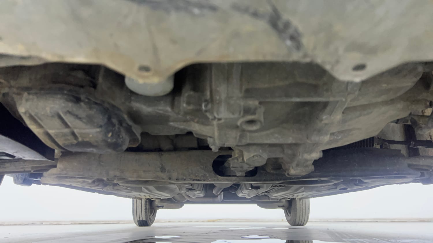Used 2014 Datsun GO T Petrol Manual extra FRONT LEFT UNDERBODY VIEW