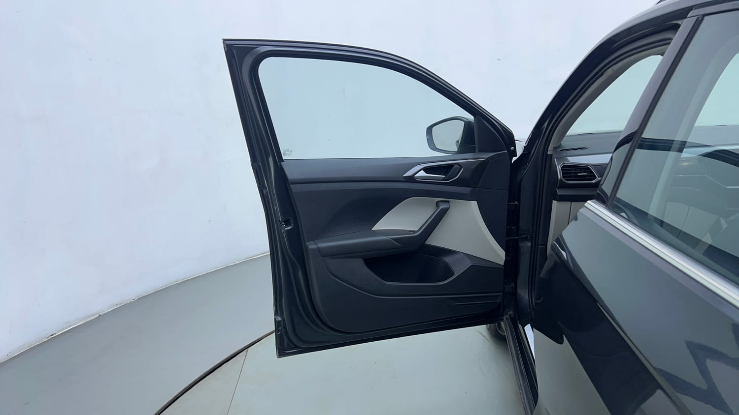 Used 2022 Volkswagen Taigun Topline 1.0 TSI AT Petrol Automatic interior LEFT FRONT DOOR OPEN VIEW