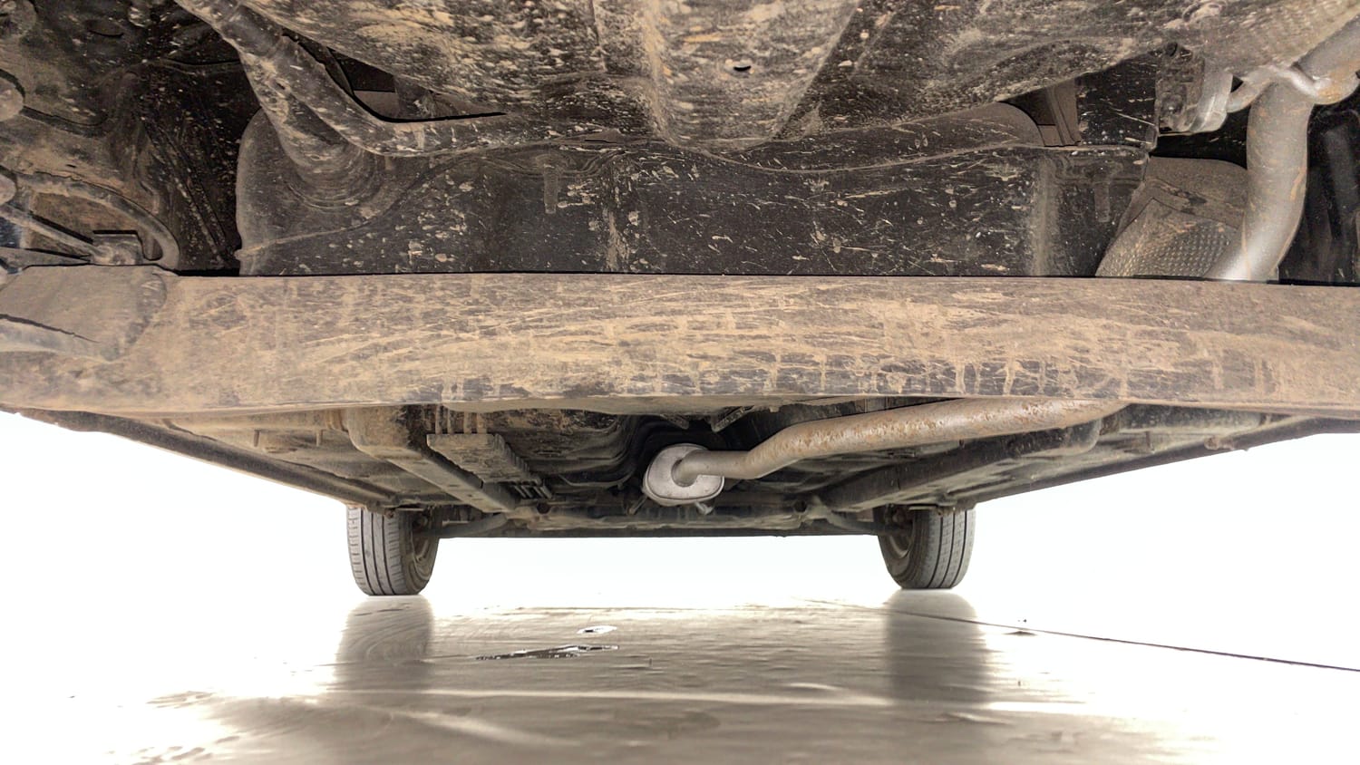 Used 2021 Hyundai Santro Magna AMT Petrol Automatic extra REAR UNDERBODY VIEW (TAKEN FROM REAR)