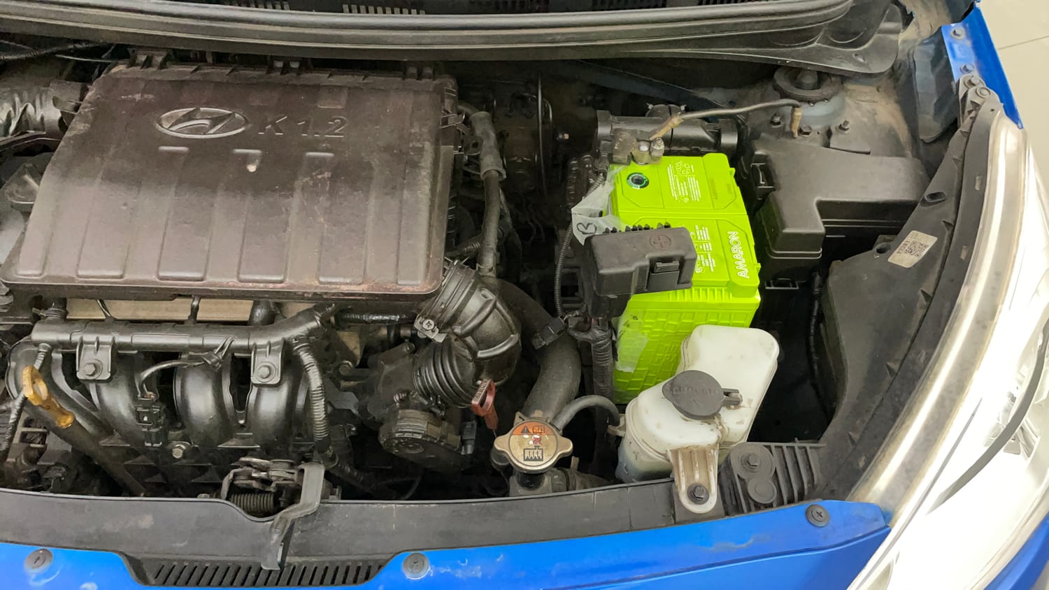 Used 2018 Hyundai Grand i10 Sportz AT 1.2 Kappa VTVT Petrol Automatic engine ENGINE LEFT SIDE VIEW
